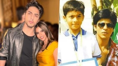 ‘The Ba***ds of Bollywood’: Suhana Khan Applauds Aryan Khan’s Success, Shares Adorable Throwback Photo of Brother With Dad Shah Rukh Khan; Says ‘Always Been Number 1’ (View Pics)