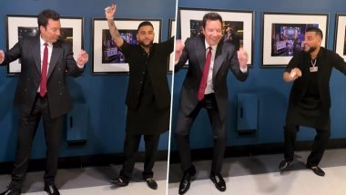 ‘The Tonight Show’: Karan Aujla Teaches Jimmy Fallon Energetic Bhangra Dance Steps (Watch Video)