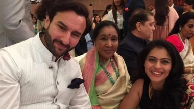 Asha Bhosle Birthday: Kajol Shares Throwback Photo With Saif Ali Khan to Wish Music Legend, Says ‘Love u Ashatai’ (View Pic)