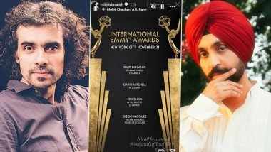 International Emmy Awards 2025: Diljit Dosanjh Credits Director Imtiaz Ali After Best Actor Nomination for ‘Amar Singh Chamkila’ (View Post)