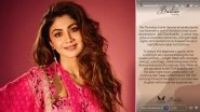 &lsquo;End of an Era&rsquo;: Shilpa Shetty Gets Emotional As Bastian Restaurant in Bandra Shuts Down Amid INR 60 Crore Fraud Case (View Post)