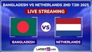 Bangladesh vs Netherlands Live Streaming Online, 2nd T20I 2025: How To Watch BAN vs NED Cricket Match Free Live Telecast on TV?