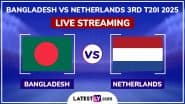 Bangladesh vs Netherlands Live Streaming Online, 3rd T20I 2025: How To Watch BAN vs NED Cricket Match Free Live Telecast on TV?
