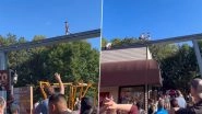 US: Man Jumps Onto Monorail Track To Save Missing Autistic Boy Walking on It at Hersheypark in Pennsylvania; Heart-Stopping Video Surfaces
