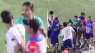 Shocking! Footballer Javier Bolivar Slaps Female Referee Vanessa Ceballos After Red Card, Furious Official Kicks Out at Him During Match in Colombia (Watch Video)