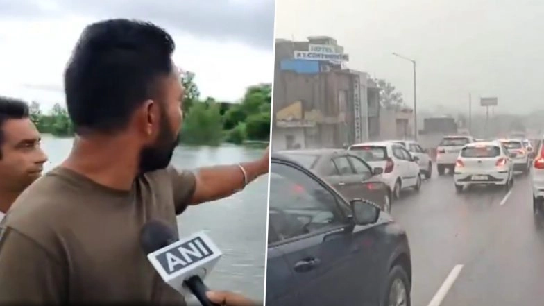 Flood-Like Situation in Ajanala; Traffic Congestion in Zirakpur After Heavy Rainfall in Punjab