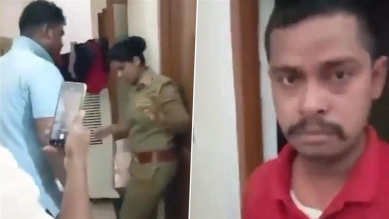 Kushinagar: Cop Thrashed and Taken Into Custody After Constable Catches Him With Wife Red-Handed in UP, Video Goes Viral