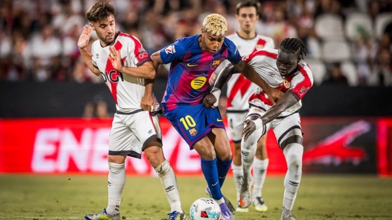 La Liga 2025–26: Lamine Yamal Scores As Barcelona Draw 1–1 Against Rayo Vallecano (Watch Goal Video Highlights)