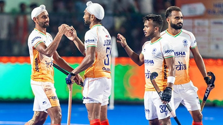 India Thrash Kazakhstan 15–0 in Hockey Asia Cup 2025: Sukhjeet Singh, Jugraj Singh Score Hat-Tricks