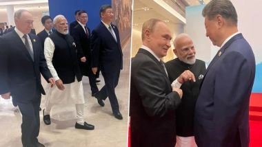 SCO Summit 2025: PM Narendra Modi, Russian President Vladimir Putin and Chinese President Xi Jinping Share Bonhomie Ahead of Key Meet (See Pics and Video)