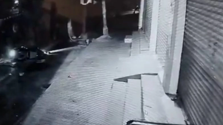 Hyderabad: 23-Year-Old Techie Dies After Streetlight Pole Falls on Him While Riding Bike in Nacharam, CCTV Video Surfaces