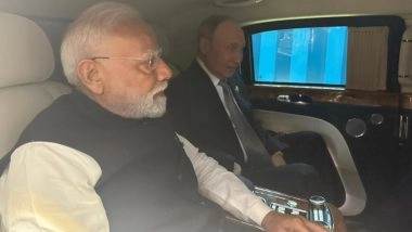 PM Narendra Modi, Vladimir Putin Bonhomie on Full Display As They Travel in Same Car After SCO Summit Proceedings (See Pic)