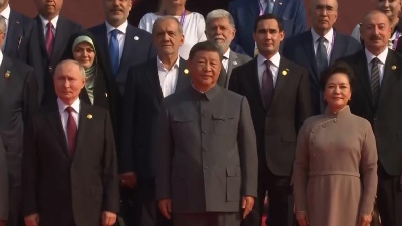 China V-Day: Xi Jinping Hails China’s Commitment to Peace As Russian President Vladimir Putin, North Korean Leader Kim Jong-Un Attend Military Parade (Watch Videos)