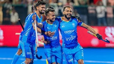 Asia Cup Hockey 2025: Clinical India Men’s Hockey Team Beats Malaysia 4–1 in Super 4s (Watch Goal Video Highlights)