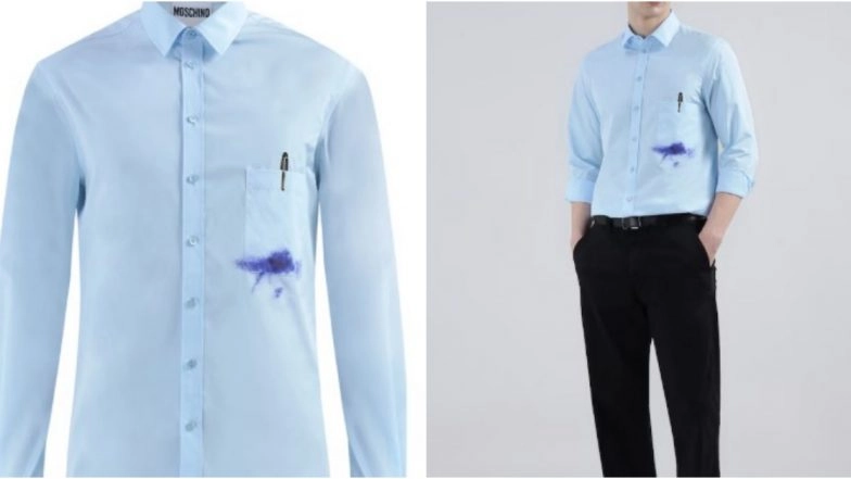 INR 72K Moschino ‘Ink Leak’ Pocket Shirt Goes Viral: Netizens Amused by the Quirky ‘Daag Acche Hain?’ Luxury Fashion Design (See Pics)