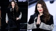 Paris Fashion Week 2025: Aishwarya Rai Bachchan Dazzles in Manish Malhotra&rsquo;s Diamond-Embellished Black Ensemble at L&rsquo;Oreal Show (See Pics)