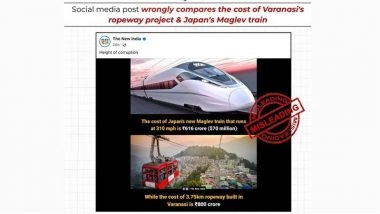 Is Varanasi Ropeway More Expensive Than Japan’s Maglev Train? PIB Fact Check Calls Viral Claim Misleading