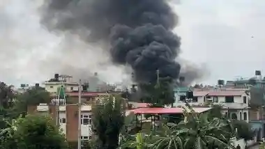 Gen-Z Protests: Nepal PM KP Sharma Oli’s Houses Set on Fire, Other Top Leaders Torched As Unrest Escalates (Watch Videos)