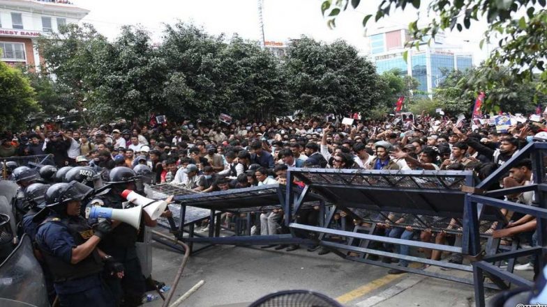 Nepal Gen Z Protests: Protesters Set Party Offices, PM KP Sharma Oli’s Private House Ablaze, Tribhuvan International Airport Closed Amid Escalating Unrest (Watch Videos)