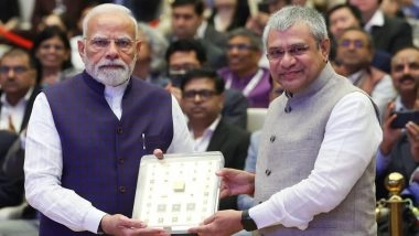 Made in India Commercial Chips on the Horizon: PM Narendra Modi Presented Special Semiconductor Memento at Semicon India 2025