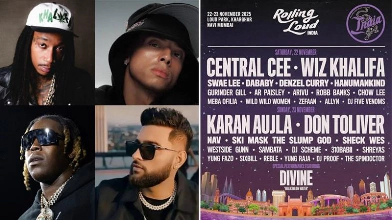 Rolling Loud India 2025: Wiz Khalifa, Central Cee, Karan Aujla, DIVINE to Headline Mumbai Festival