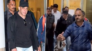 Salman Khan’s New Clean-Shaven Look Turns Heads at Mumbai Airport Post ‘Battle of Galwan’ Shoot (Watch Video)