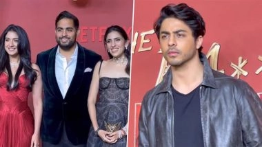 ‘The Ba***ds of Bollywood’ Premiere: Akash Ambani, Shloka Mehta and Radhika Merchant Make Stylish Appearance at Aryan Khan’s Directorial Debut Series Launch (Watch Video)