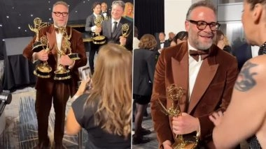 Emmy Awards 2025: ‘The Studio’ Breaks Records as Most-Awarded Comedy, Seth Rogen Wins Big (Watch Videos)