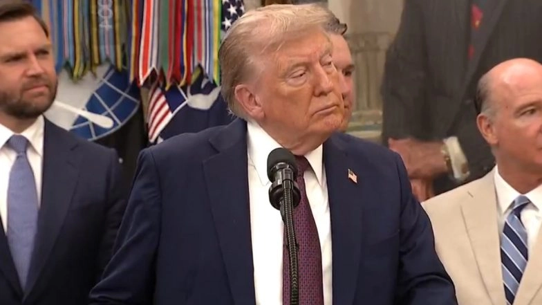 Donald Trump Reacts to Viral ‘Trump Is Dead’ Posts on X, Dismisses Health Rumours As ‘Fake News’ (Watch Video)