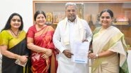 Jayamala, Shruti and Malavika Avinash Meet Karnataka CM Siddaramaiah, Request Karnataka Ratna Award for Late Vishnuvardhan