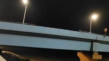 Mumbai: Car Crashes Into Sea From Sea Link Approach Ramp at Worli Seaface, Drunk Driver Rescued by Maharashtra Security Force (Videos)