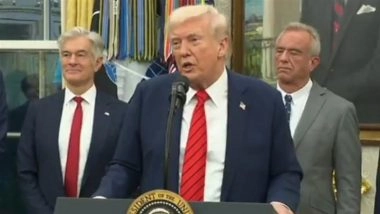 Donald Trump on Nobel Peace Prize 2025: US President Says Winner Maria Corina Machado Called Him and Accepted It ‘In Honour’ of Him (Watch Videos)