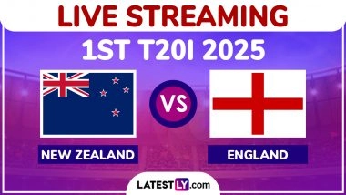 New Zealand vs England Free Live Streaming Online, 1st T20I 2025: How To Watch NZ vs ENG Cricket Match Live Telecast on TV in India?
