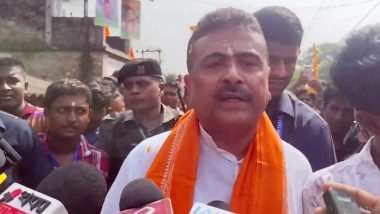 ‘Faced Repeated Attacks From Illegal Bangladeshi Muslims’: BJP Leader Suvendu Adhikari on Protests in West Bengal's South 24 Parganas District (Watch Videos)