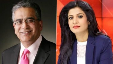 Anjana Om Kashyap, Aroon Purie Booked: Ludhiana Police File FIR Against Aaj Tak Anchor and India Today Group Chairman for Hurting Valmiki Community Sentiments on Black and White Show