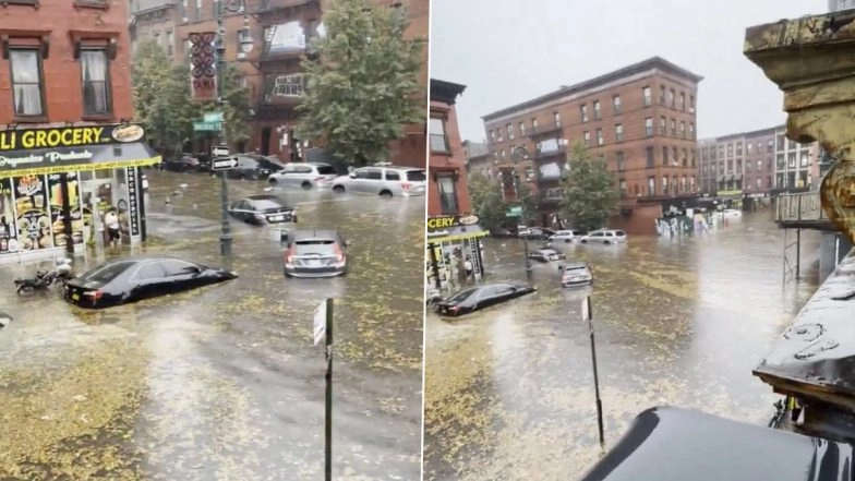 New York Floods: Massive Flooding in Brooklyn After Sudden Rainstorm Hits US, Video Surfaces