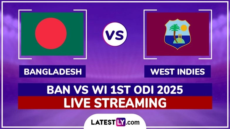 Bangladesh vs West Indies Free Live Streaming Online, 1st ODI 2025: How To Watch BAN vs WI Cricket Match Live Telecast on TV in India?