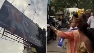 Pune: Women Use &lsquo;Pichkari&rsquo; To Deface &lsquo;Shameful&rsquo; Jockey Ad Hoarding in Maharashtra, Video Goes Viral