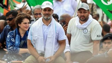 Bihar Assembly Elections 2025: Rahul Gandhi To Address Joint Rally With Tejashwi Yadav on October 29 in Muzaffarpur and Darbhanga