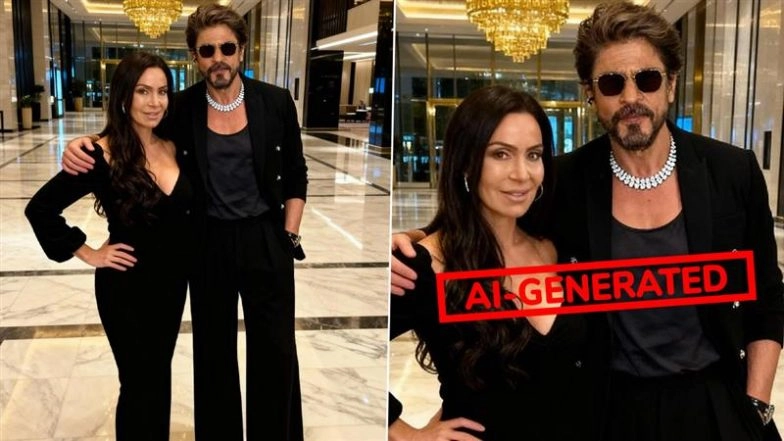 Fact Check: Did Adult Film Star Kendra Lust Meet Shah Rukh Khan at Joy Forum 2025 in Riyadh? Here’s the Truth Behind Duo’s Viral Photo