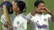 Yashasvi Jaiswal Scores His Seventh Test Century, Celebrates With Heart Gesture and Flying Kisses During IND vs WI 2nd Test 2025 (Watch Video)