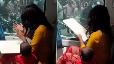 ‘Mera Purse Do’: Woman Smashes Train Window in Anger After Purse Allegedly Stolen on Indore–Delhi Train as Other Passengers Watch in Shock (Video)