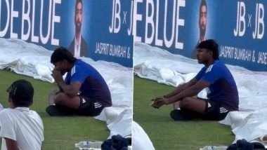 Sai Sudharsan Spotted Eating Outside Boundary As Fan Shouts ‘Join CSK, Leave GT’ During IND vs WI 2nd Test 2025 (Watch Video)