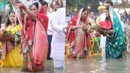 Chhath Puja 2025: Delhi CM Rekha Gupta Performs &lsquo;Sandhya Arghya&rsquo; at Ghat in Sonia Vihar (See Pics and Videos)