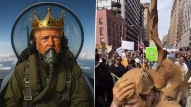 Donald Trump Shares AI Video Showing Him Wearing King's Crown and Dropping ‘Poop Bombs’ on Harry Sisson During Protest