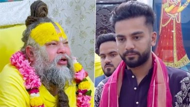 Elvish Yadav Seeks Premanand Maharaj Guruji’s Blessings at His Vrindavan Ashram; ‘Bigg Boss OTT 2’ Winner Promises To Chant ‘Radha’ 10,000 Times a Day After Sage’s Spiritual Guidance (Watch Video)