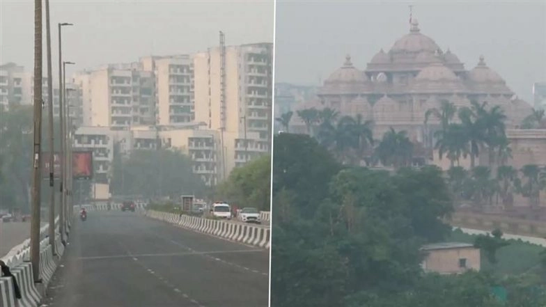 Delhi AQI Today, October 19: National Capital Wakes Up to ‘Poor’ Air Quality Again Ahead of Diwali 2025 (Watch Videos)