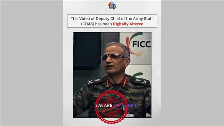 Did Deputy Chief of Army Staff Lt Gen Rahul R Singh Admit Pakistan Knew Indian Army Positions via Chinese Satellites? PIB Fact Check Debunks Fake AI Video Peddled by Pakistani Propaganda Handles