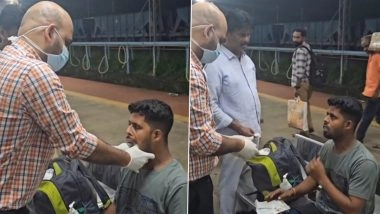 Vivek Express Train No 22503 Passenger Suffers Jaw Dislocation Mid-Journey, Receives Emergency Medical Aid From Indian Railways Doctor Jithin PS (Watch Video)