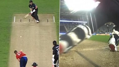 Tim Seifert Six Video: Watch New Zealand Opener Hit Spectacular Six Over Fine Leg During NZ vs ENG 3rd T20I 2025